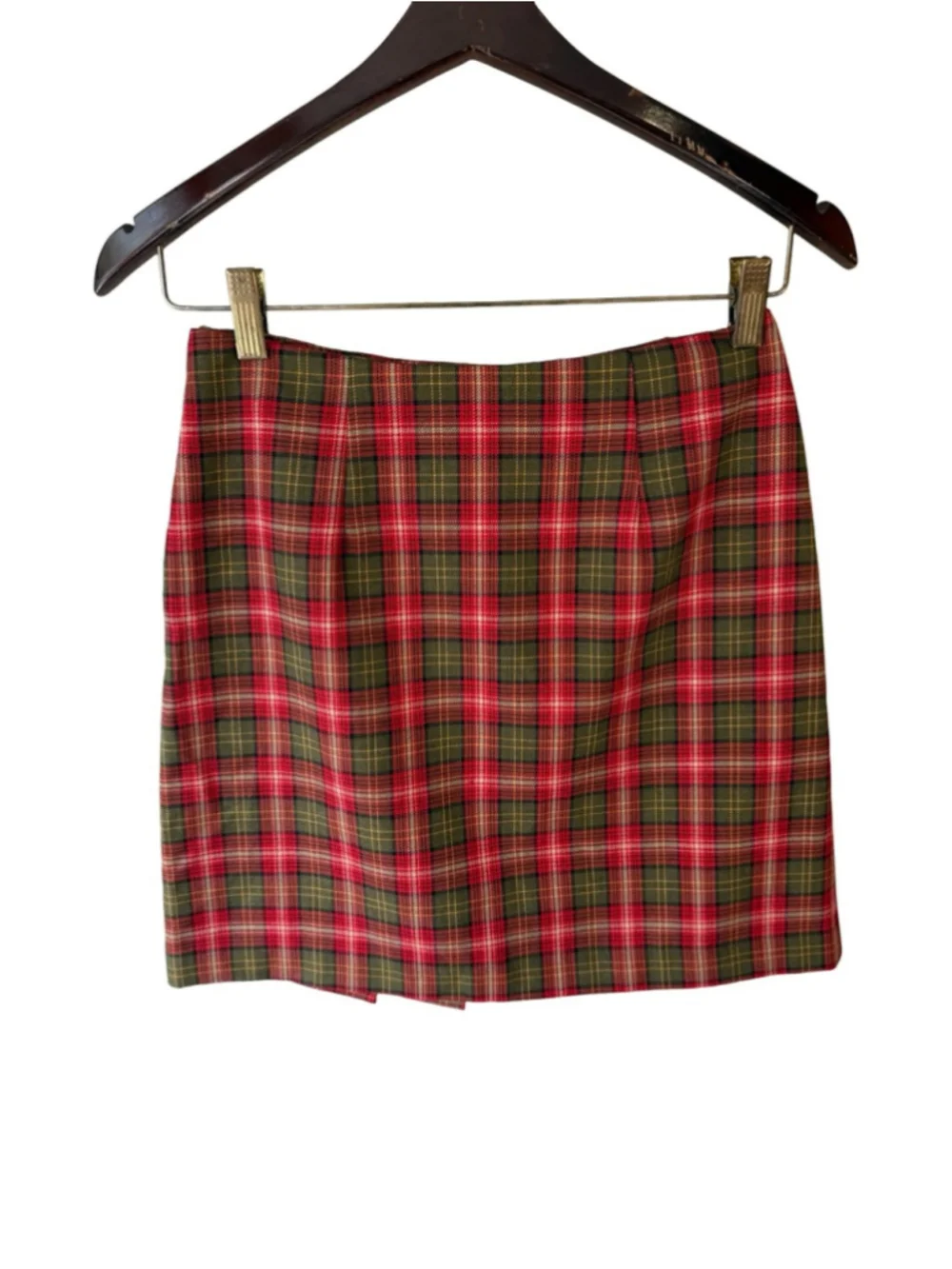 Accomplice Vintage Y2K Plaid Mini Skirt in Red and Green Size 3 Preppy 90s